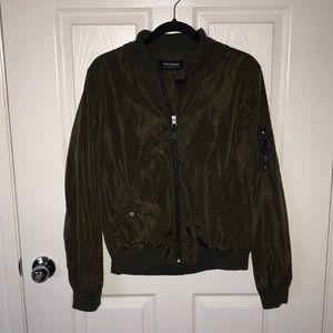 Army green bomber jacket